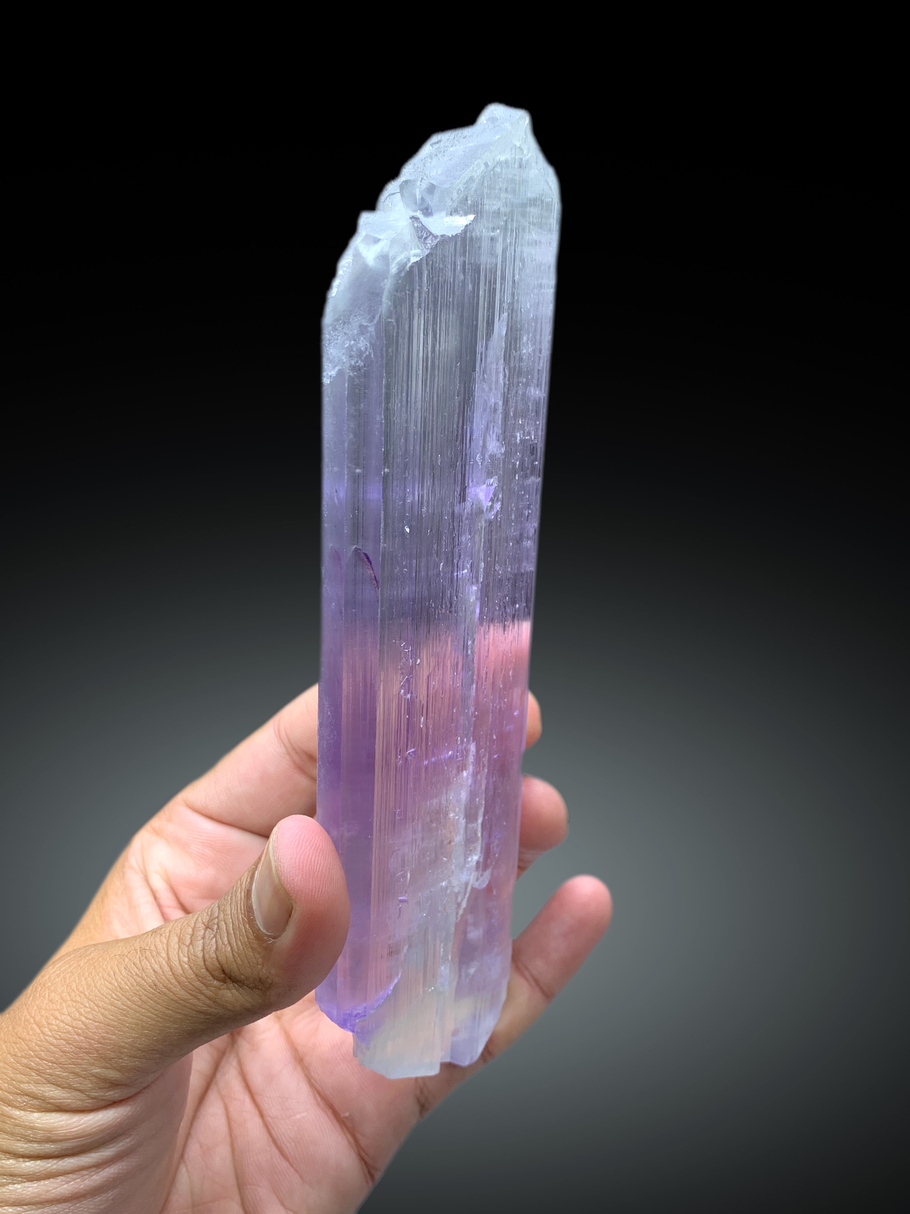 Bicolour Spodumene var Kunzite Crystal from Afghanistan , 328 gram