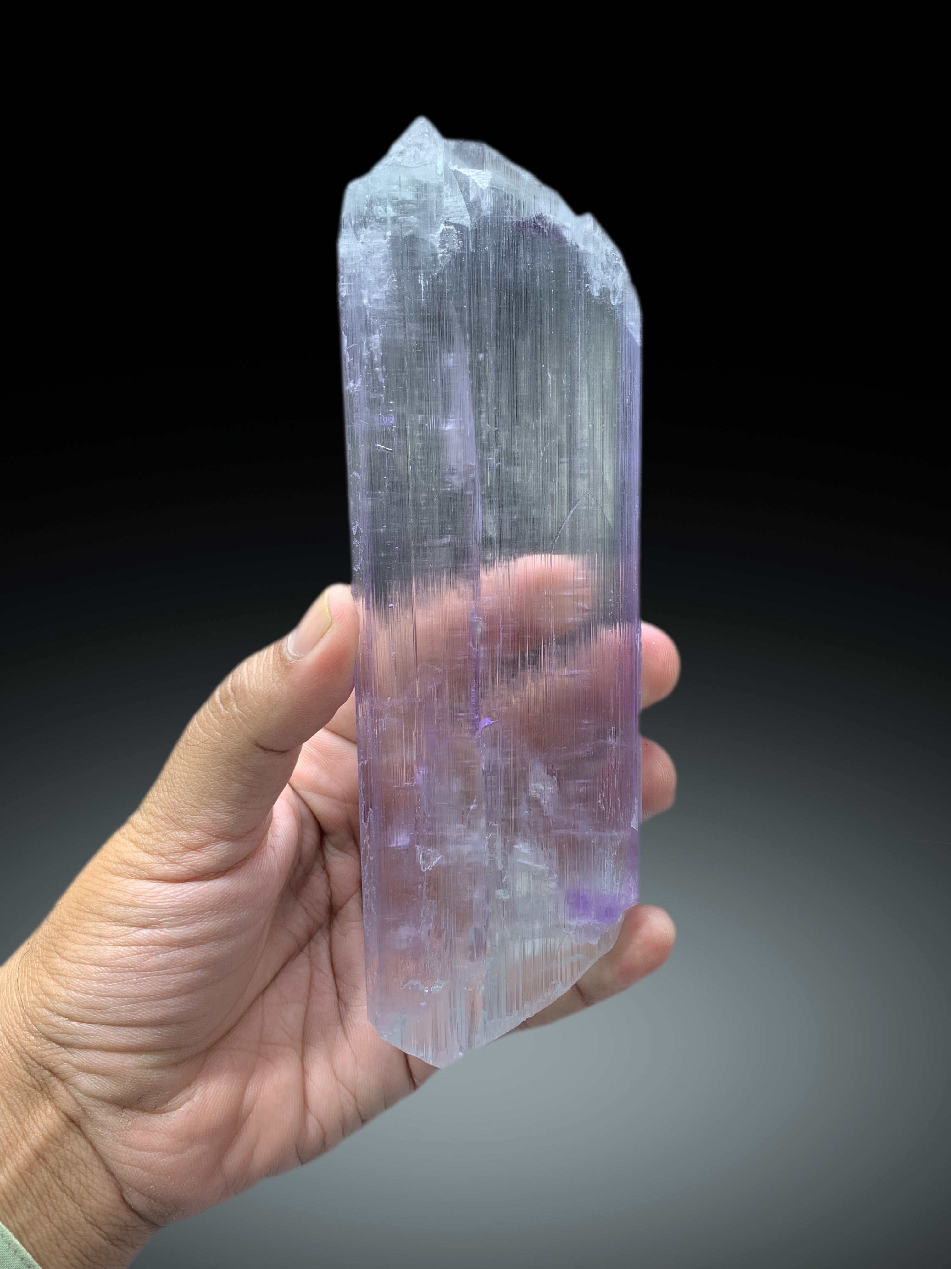 Bicolour Spodumene var Kunzite Crystal from Afghanistan , 328 gram