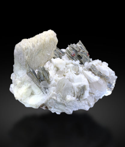 Red Garnet on Star Mica, Quartz and Feldspar, Garnet Specimen from Pakistan - 835 gram