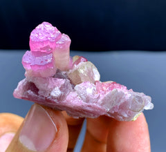 Pink Tourmaline Crystals on Lepidolite from Pachigram Afghanistan - 31 gram
