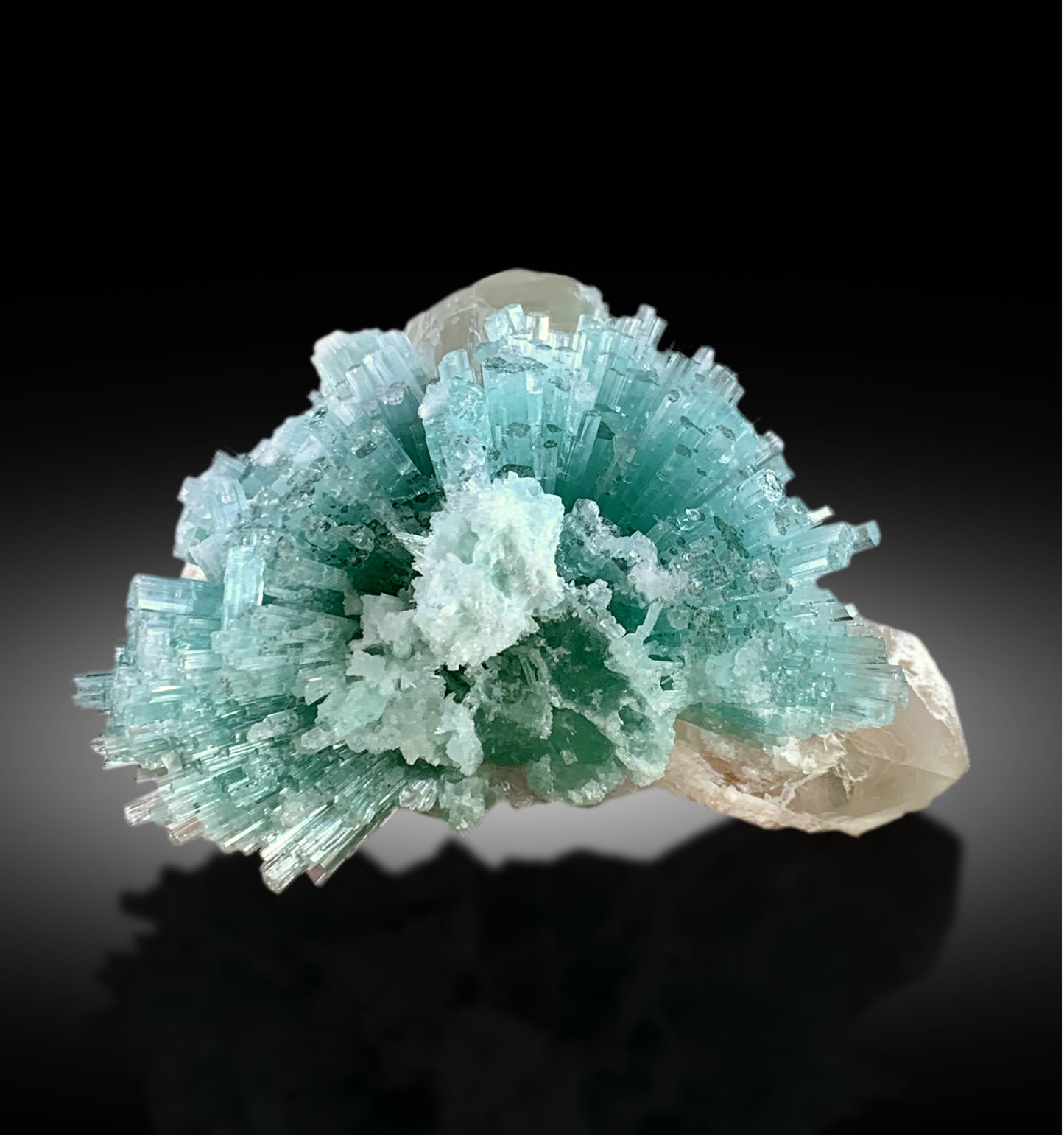 Paraiba Like Color Tourmalines Crystals Cluster on Quartz, Tourmaline Specimen, Raw Mineral, Tourmaline from Laghman Afghanistan - 171 gram