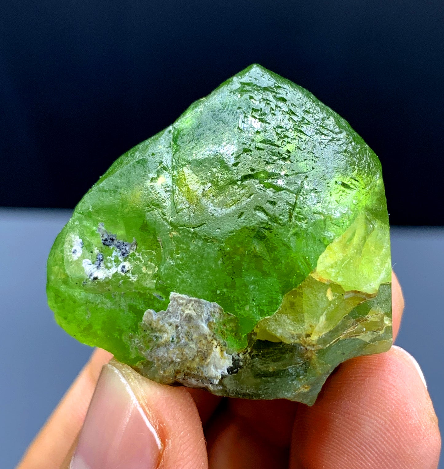 Lush Green Peridot Crystal from Supat valley Pakistan - 40 gram