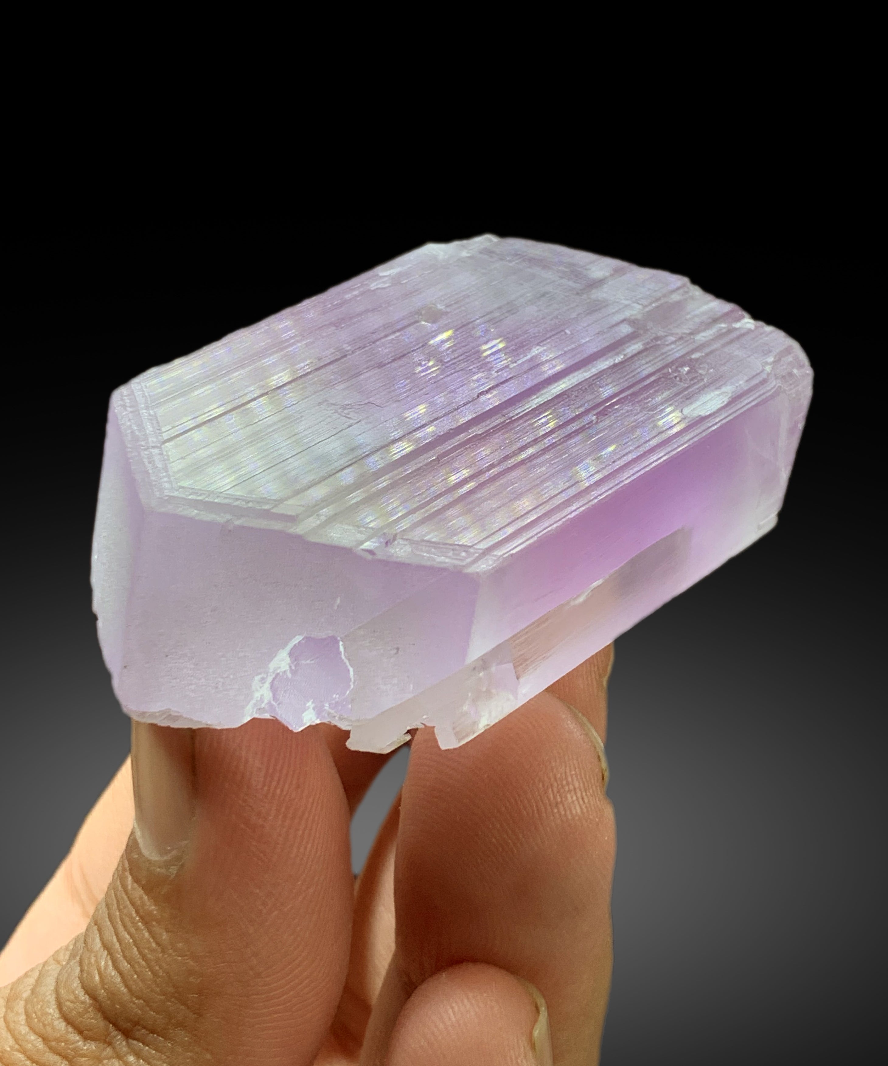 V Shape Terminated Bicolor Kunzite Crystal from Nuristan Afghanistan - 82 gram