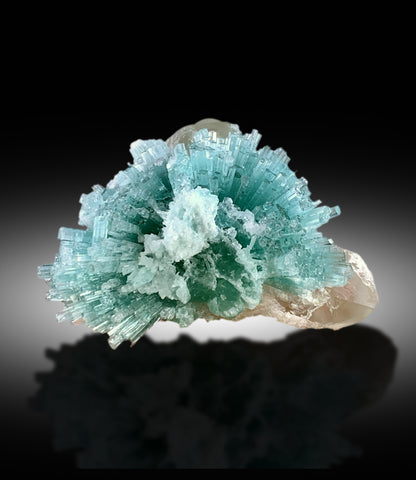 Paraiba Like Color Tourmalines Crystals Cluster on Quartz, Tourmaline Specimen, Raw Mineral, Tourmaline from Laghman Afghanistan - 171 gram