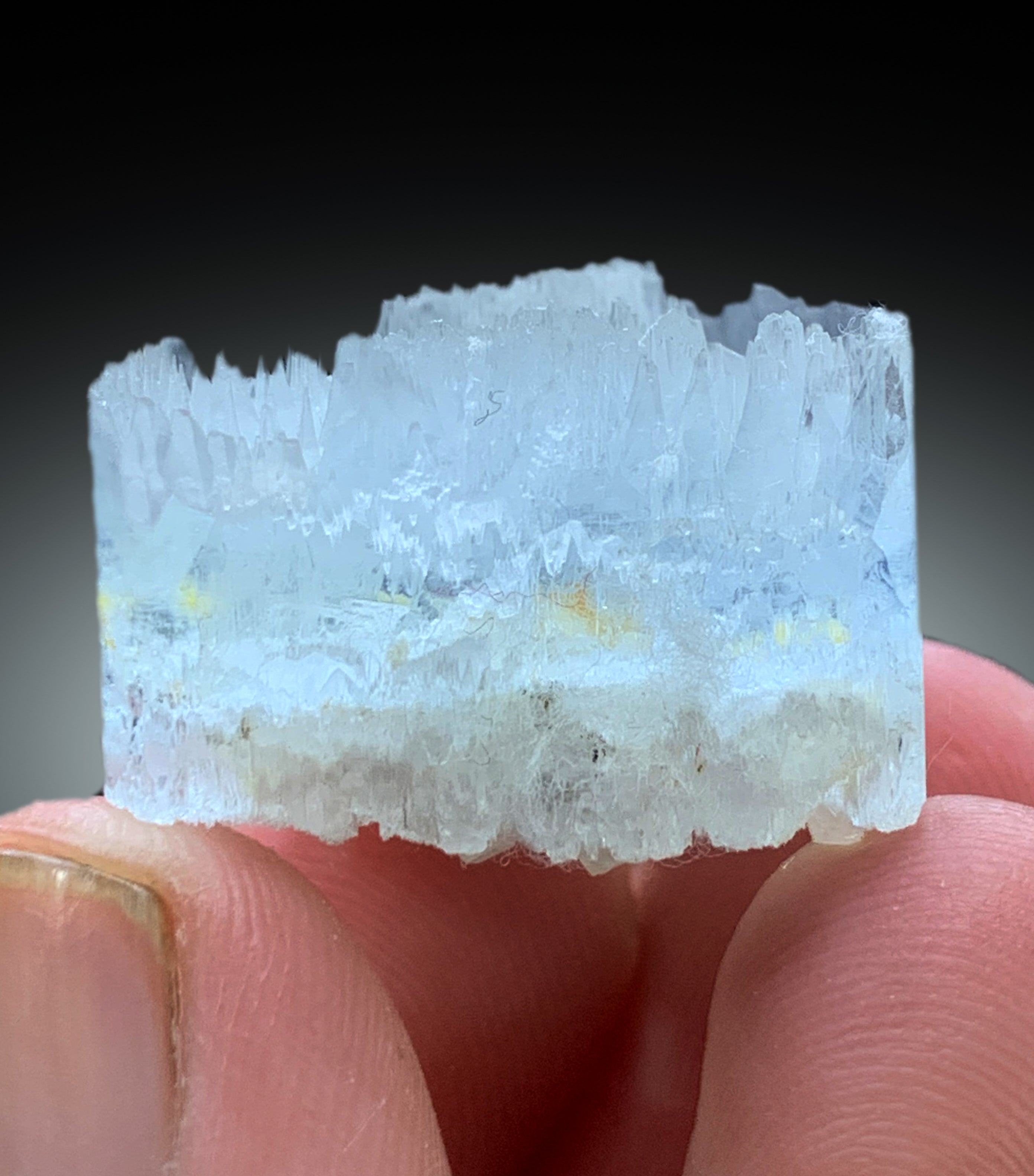 Etched Sky Blue Aquamarine with Herderite from Pakistan - 77.95 carats