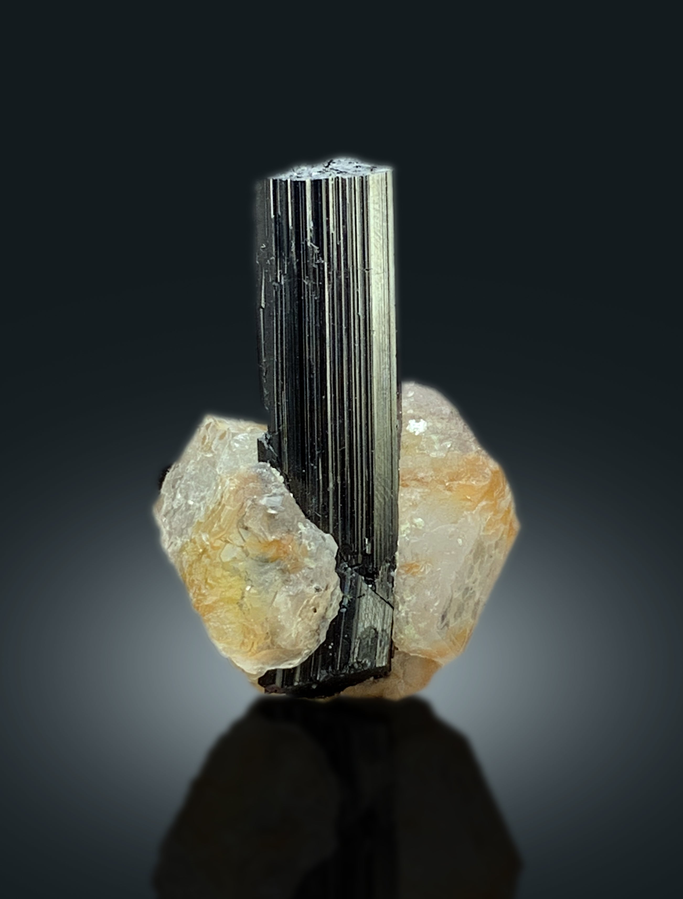 Natural Pink Fluorite on Schorl Tourmaline from Pakistan - 57 gram