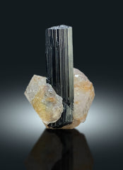 Natural Pink Fluorite on Schorl Tourmaline from Pakistan - 57 gram