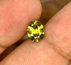 Oval Cut Titanite Sphene Gemstone, Fire Sphene, Loose Gemstone, Sphene Faceted Cut Stone - 1.00 CT