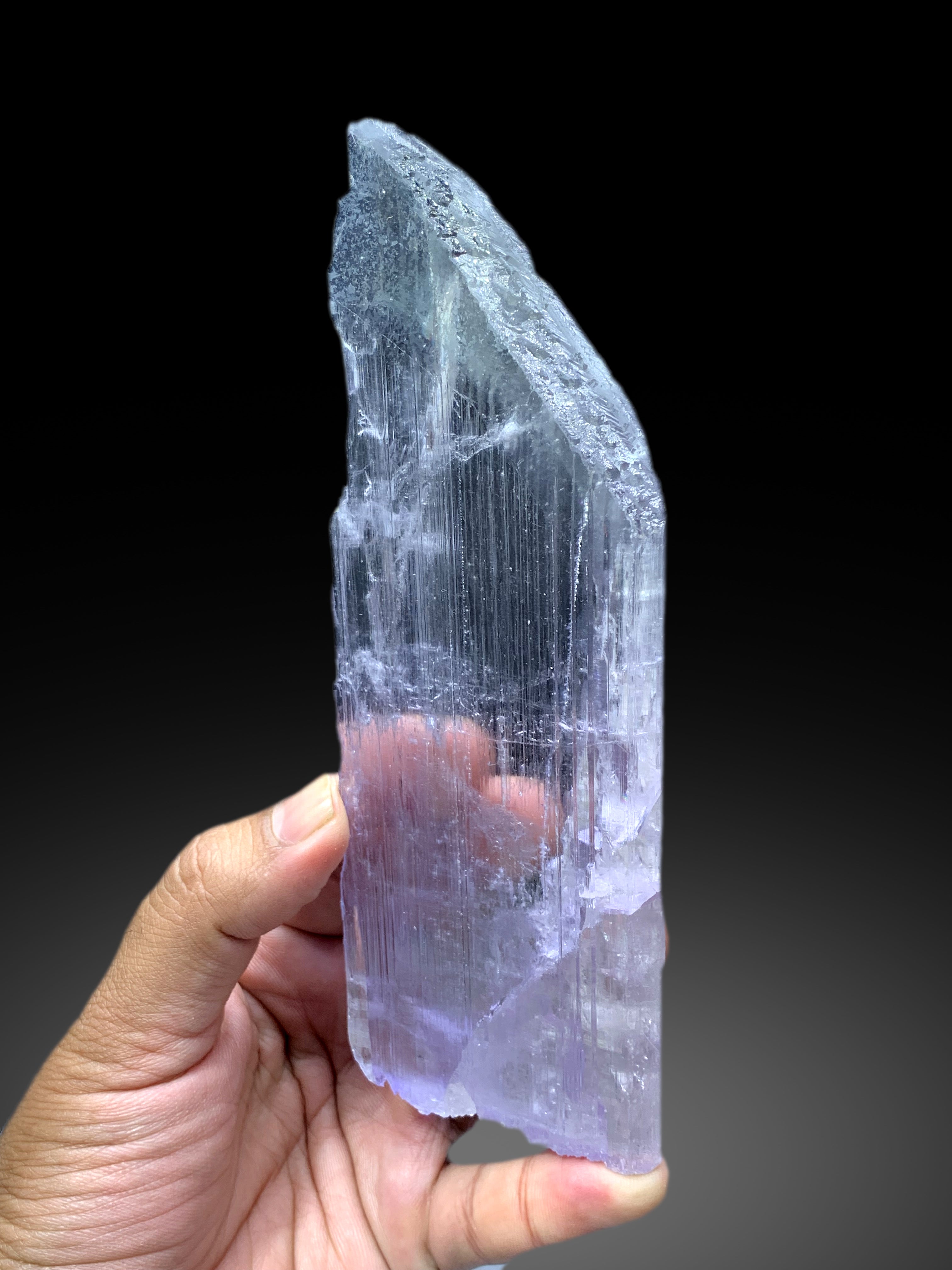 Transparent Pink Color Kunzite Crystal from Nuristan Afghanistan - 428 gram