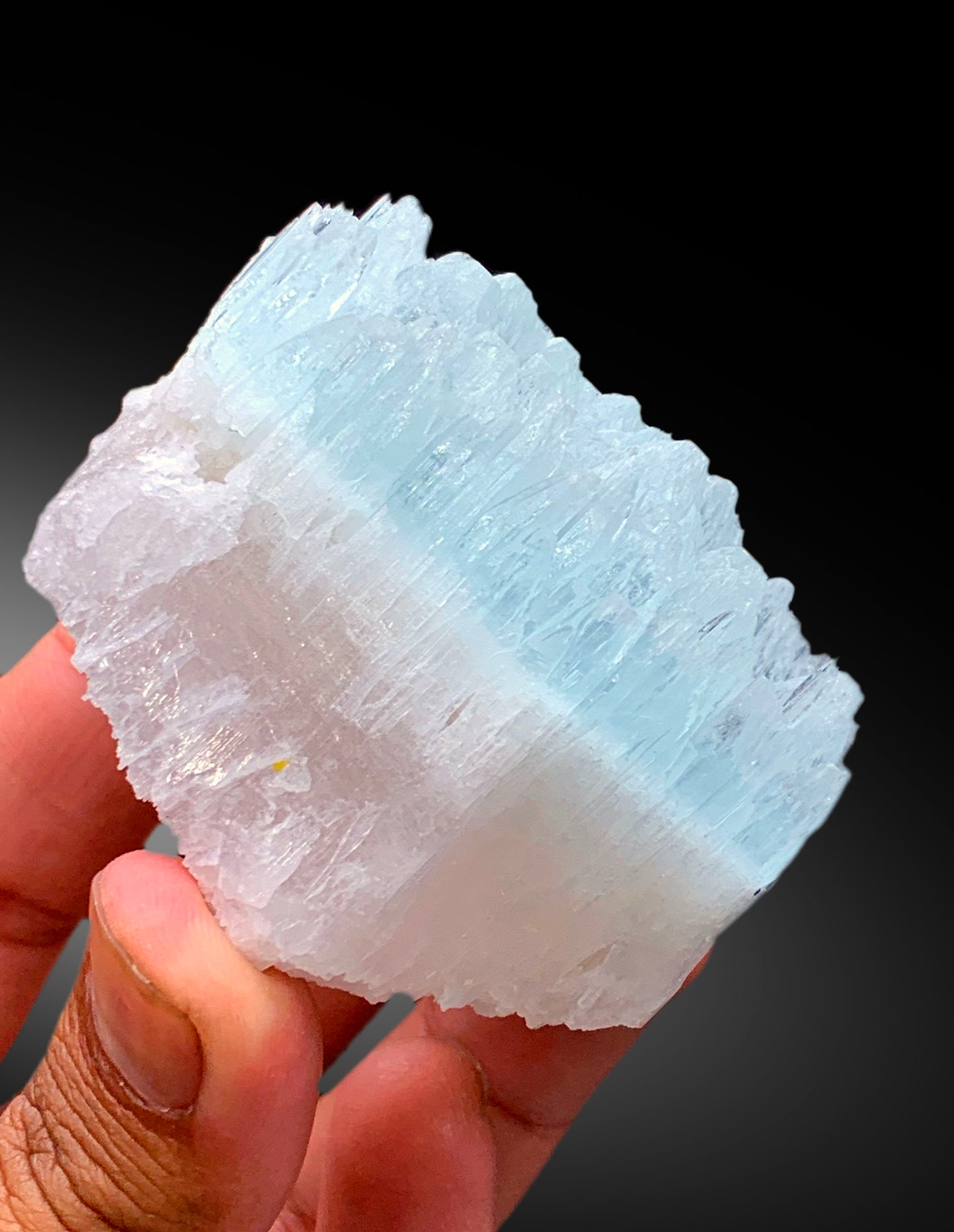 Bicolor Beryl, AquaMorganite with Feldspar, Morganite var Aquamarine with Etched Terminations - 196 gram