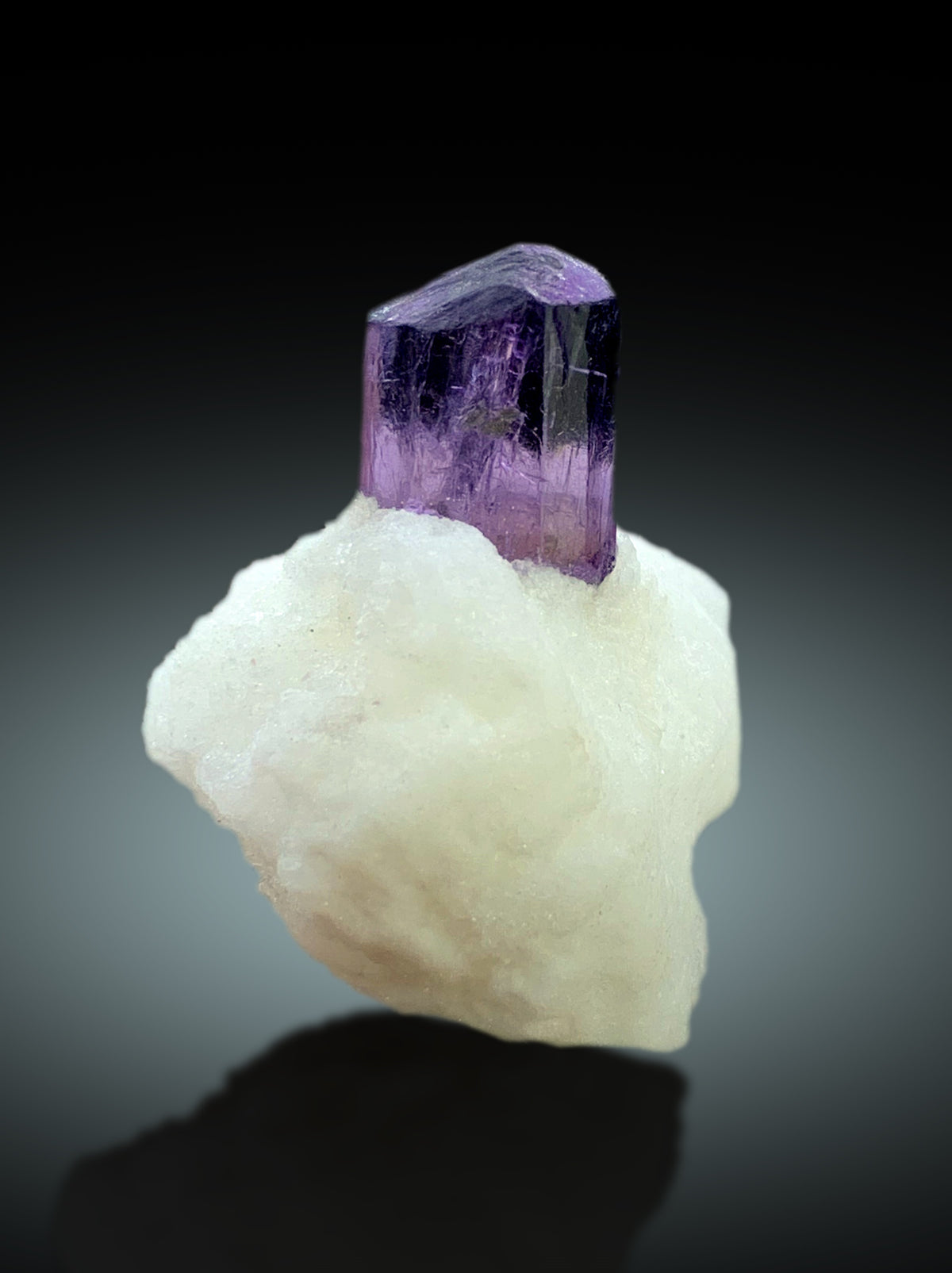 Purple Color Scapolite Crystal on Marble from Afghanistan - 16 gram