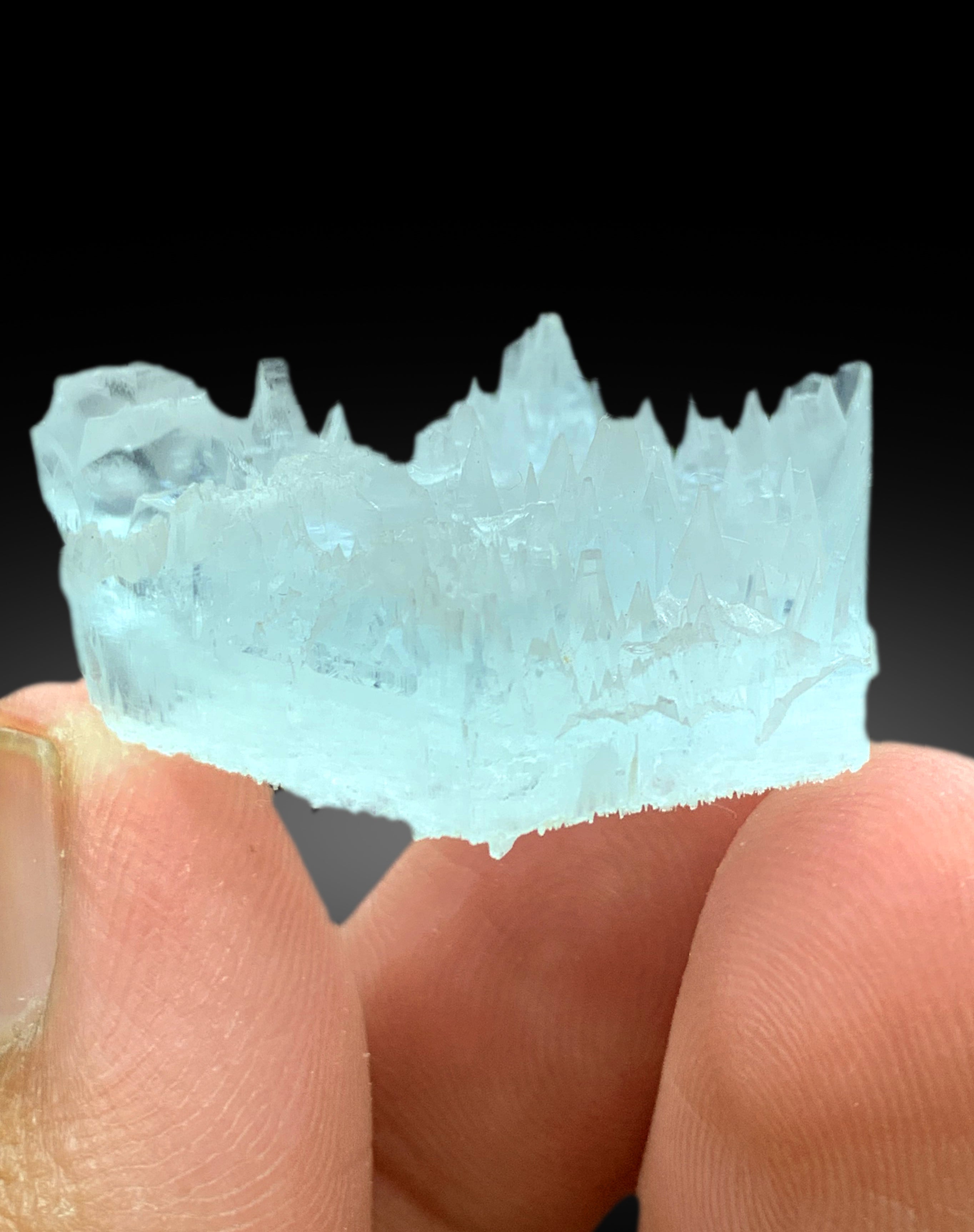 Etched Sky Blue Aquamarine with Herderite from Pakistan - 72.55 carats