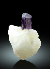 Purple Color Scapolite Crystal on Marble from Afghanistan - 16 gram