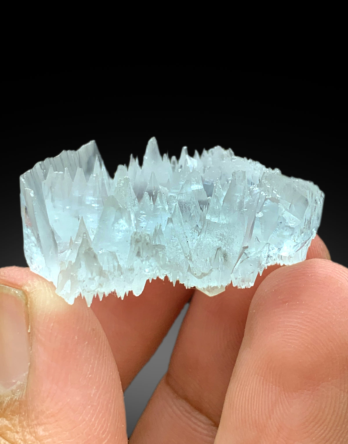 Etched Sky Blue Aquamarine with Herderite from Pakistan - 72.55 carats