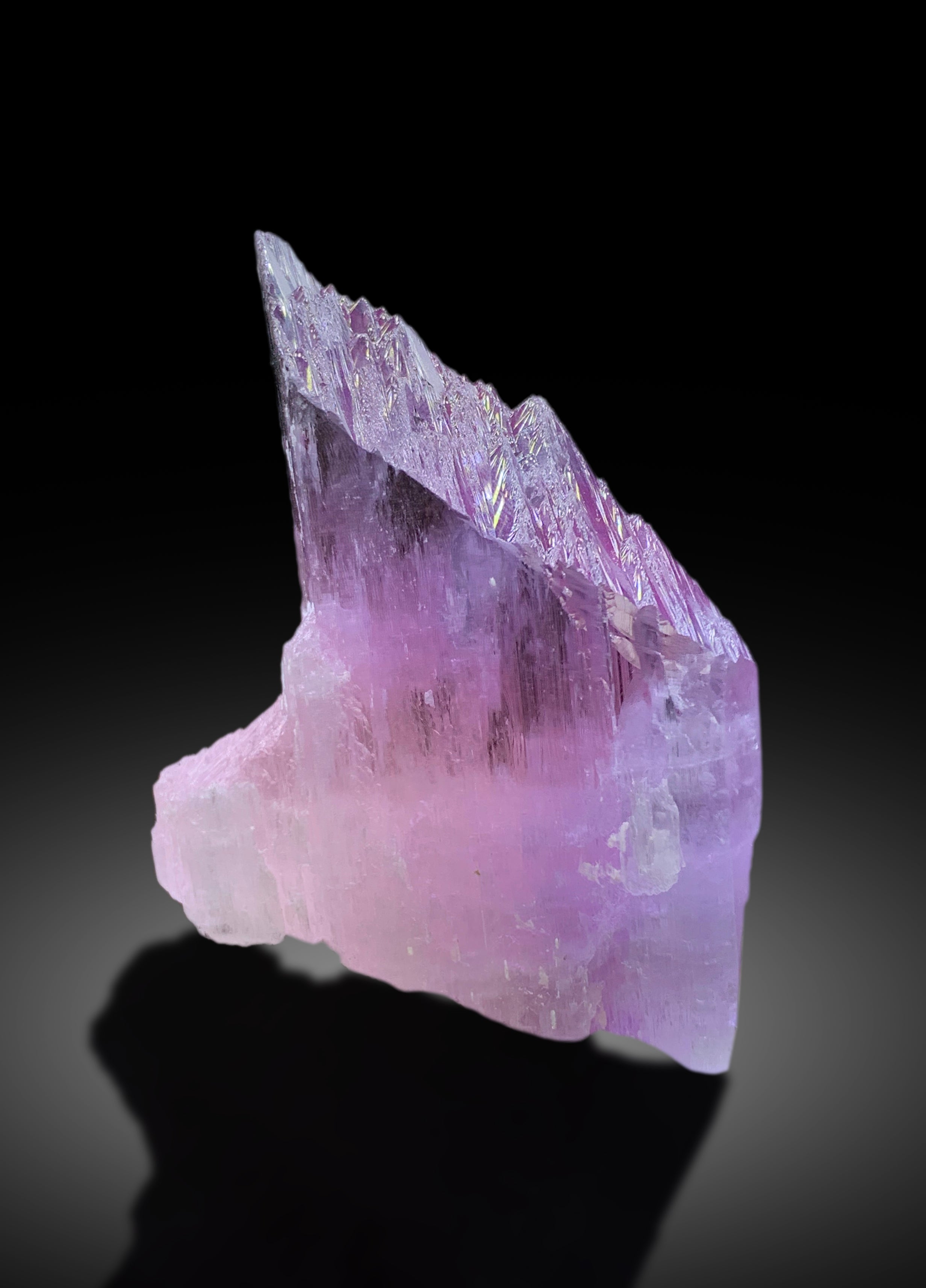 Natural Pink Color Kunzite with Complex Mountain Shape Terminations, Kunzite Specimen, Raw Mineral, Kunzite Gemstone - 163 gram