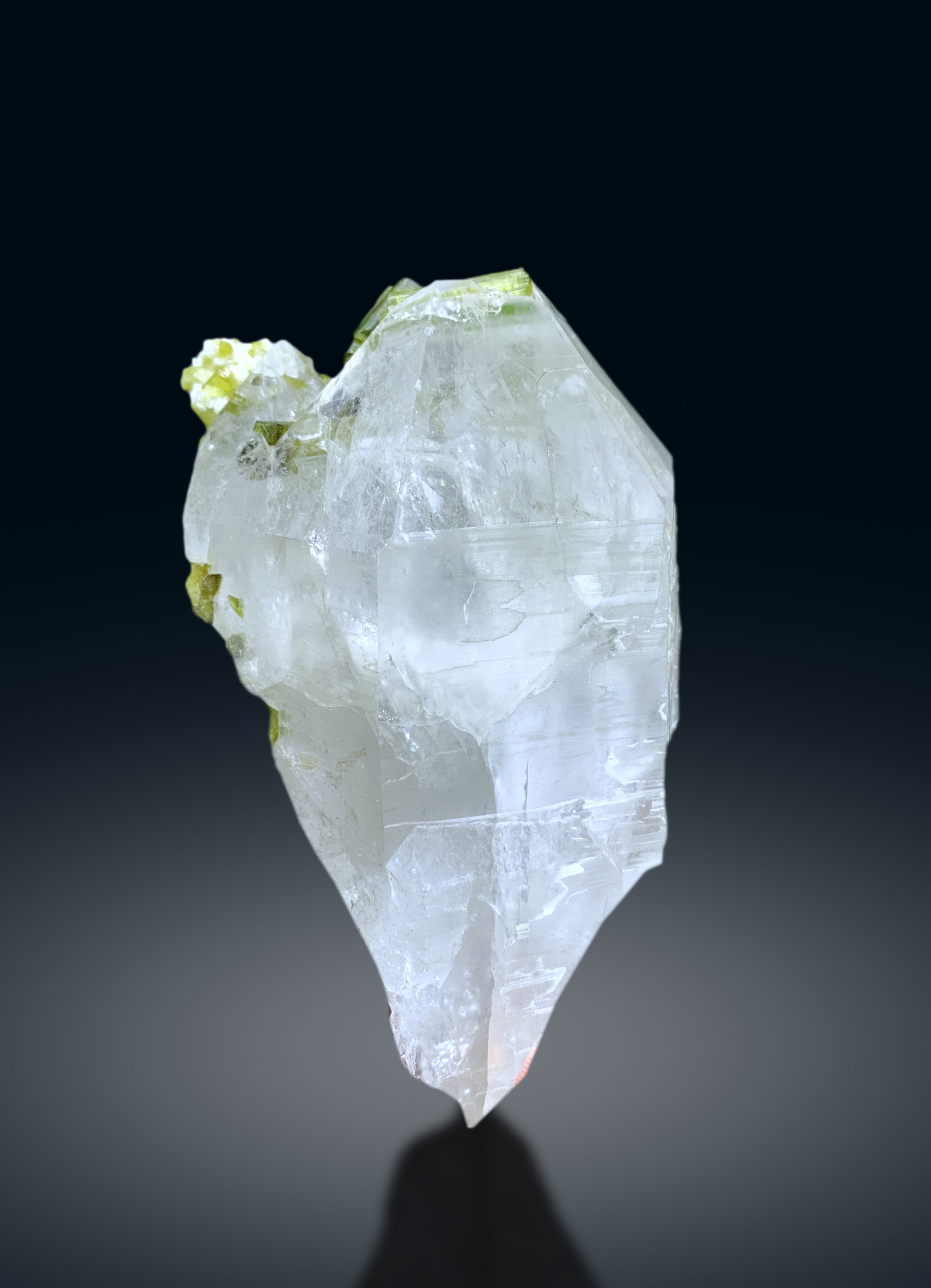 Lush Green Tourmaline Cluster on Quartz from Chapu Mine Skardu Pakistan - 227 gram