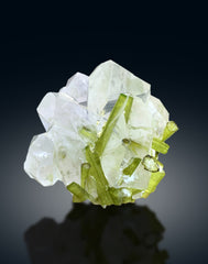 Lush Green Tourmaline Crystals on Quartz from Chapu Mine Skardu Pakistan - 163 gram