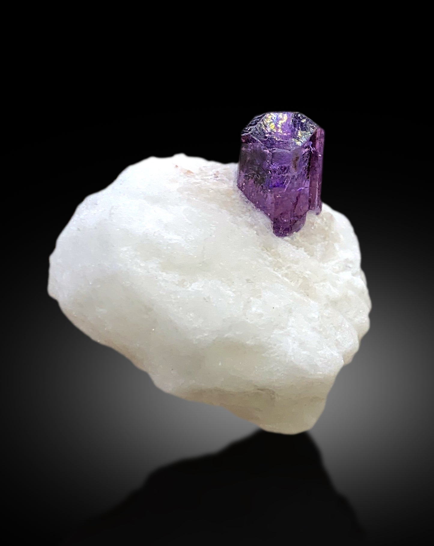 Purple Color Scapolite Crystal on Marble Matrix from Badakhshan Afghanistan - 35 gram