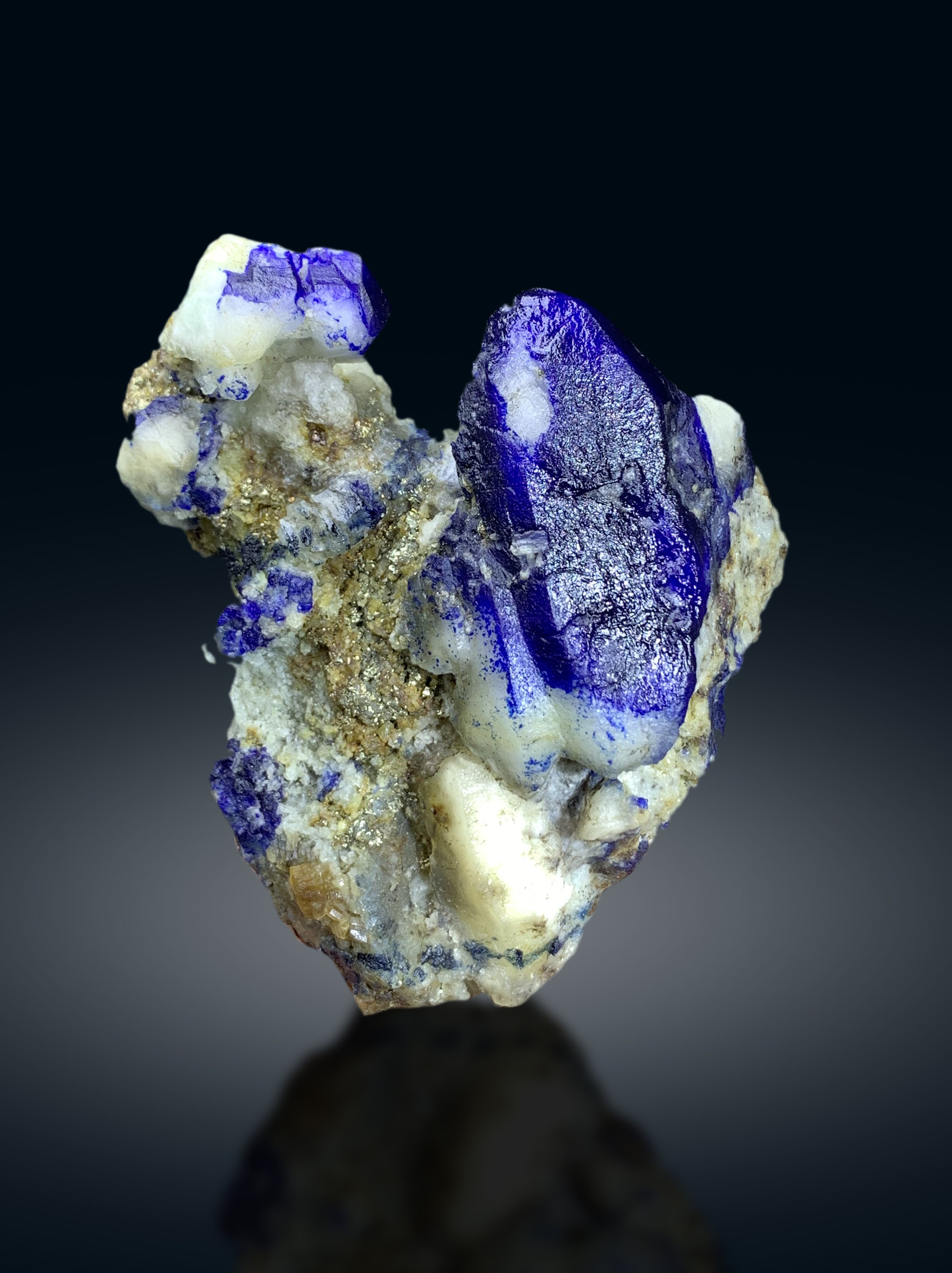 Rare Blue Afghanite with Winchite on Matrix from Afghanistan - 337 gram