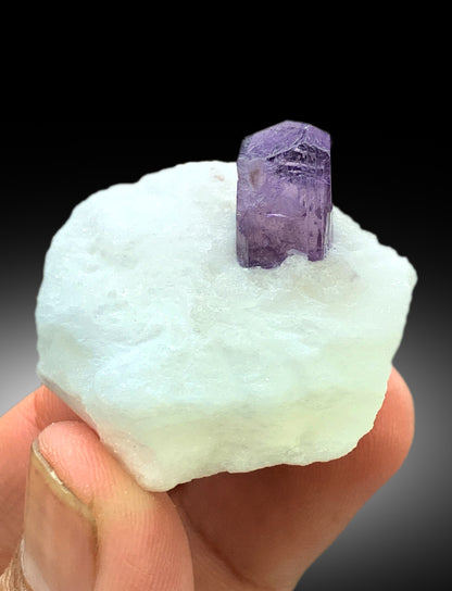 Purple Color Scapolite Crystal on Marble Matrix from Badakhshan Afghanistan - 35 gram