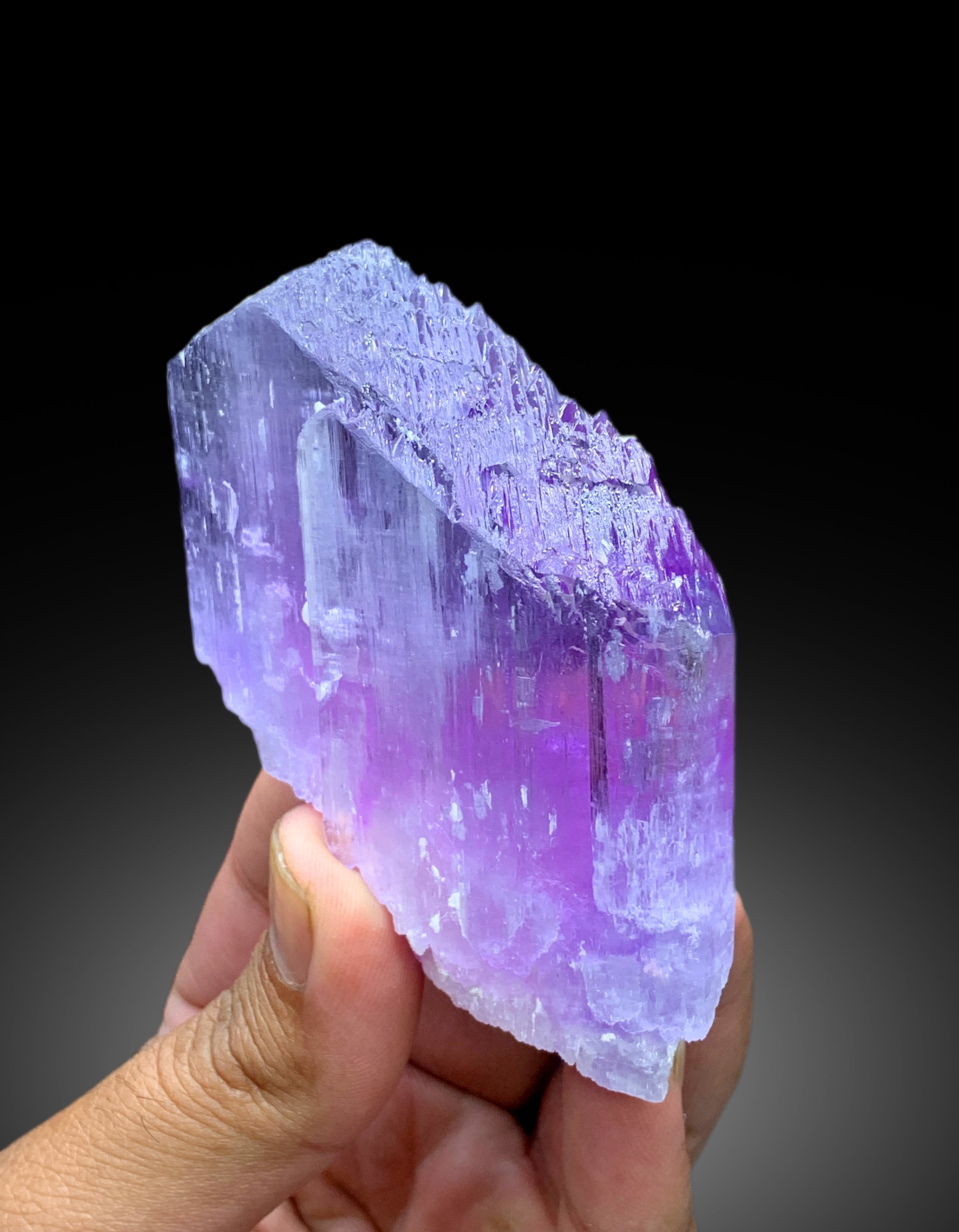 Natural Purple Pink Color Kunzite Crystal from Afghanistan - 202 gram