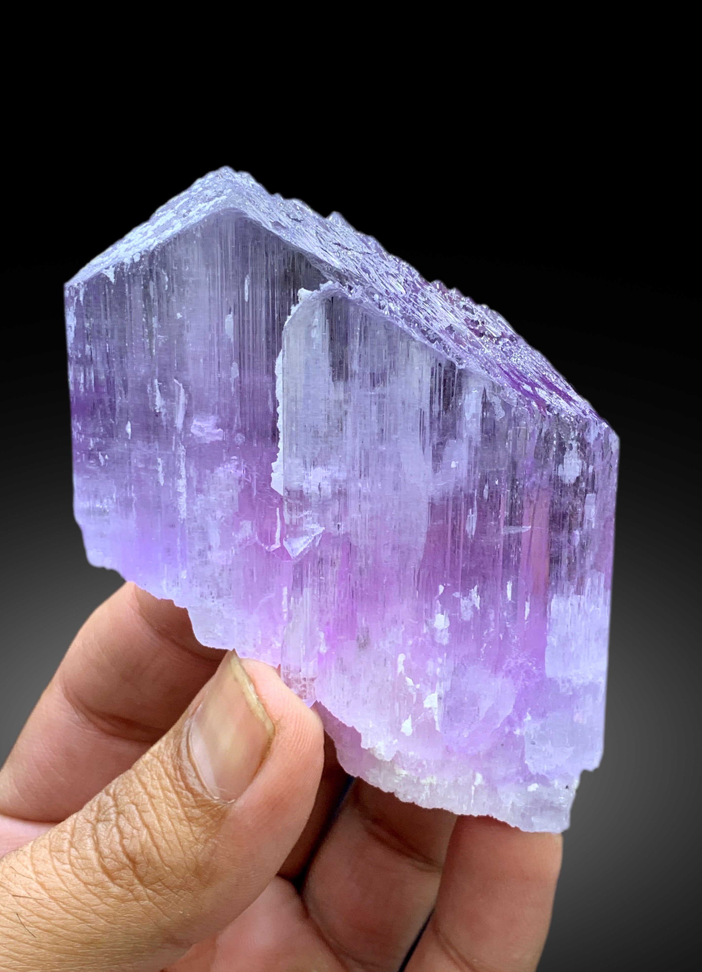 Natural Purple Pink Color Kunzite Crystal from Afghanistan - 202 gram