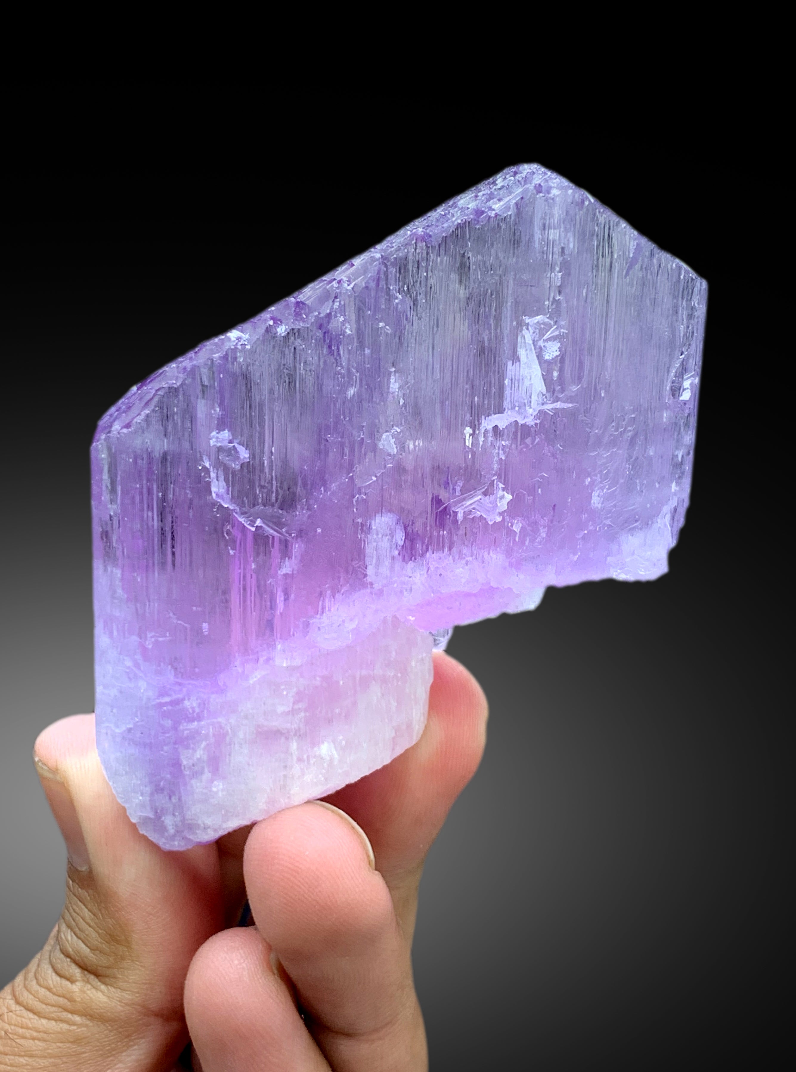 Natural Purple Pink Color Kunzite Crystal from Afghanistan - 202 gram