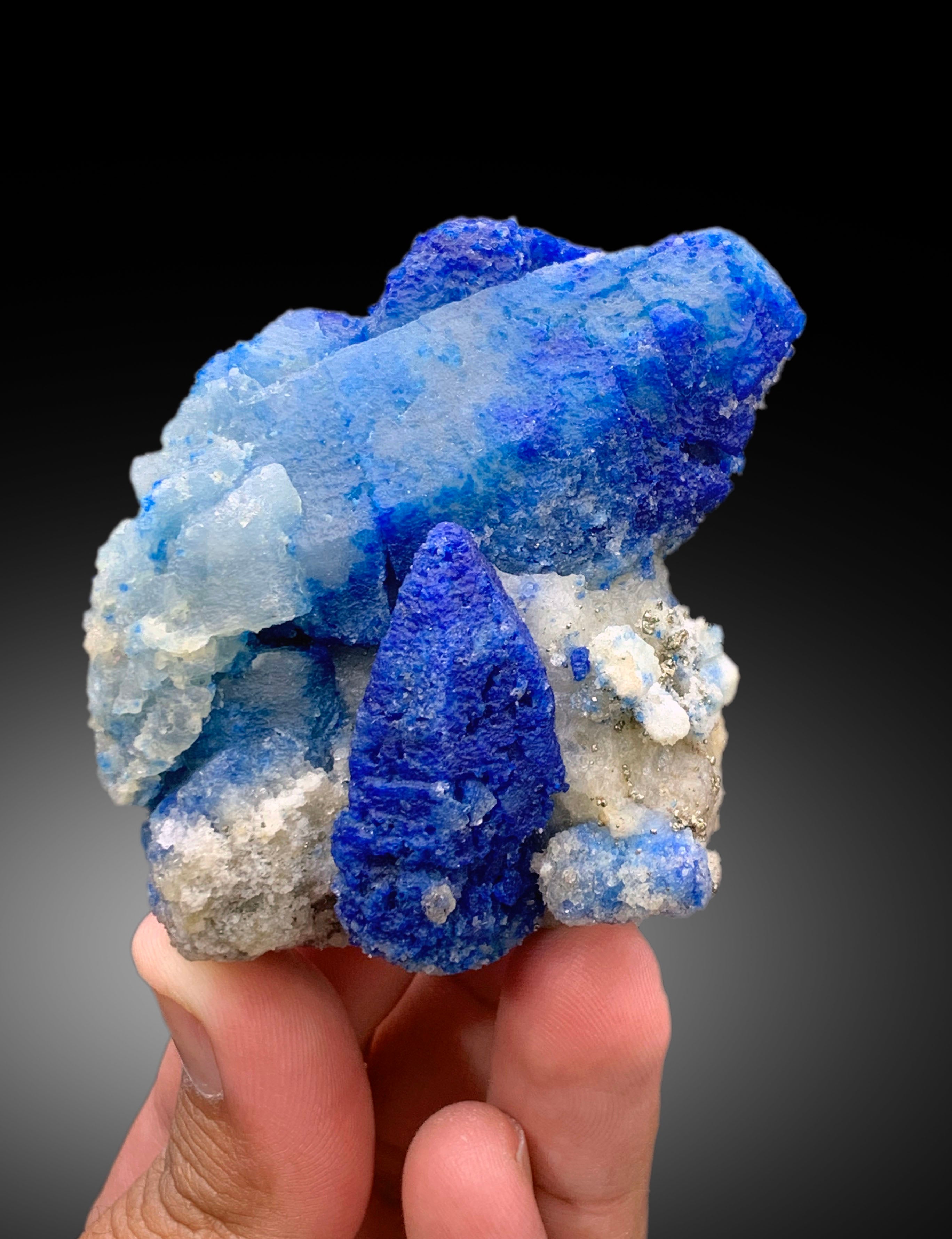 Ink Blue Rare Afghanite Specimen from Badakhshan Afghanistan - 220 gram