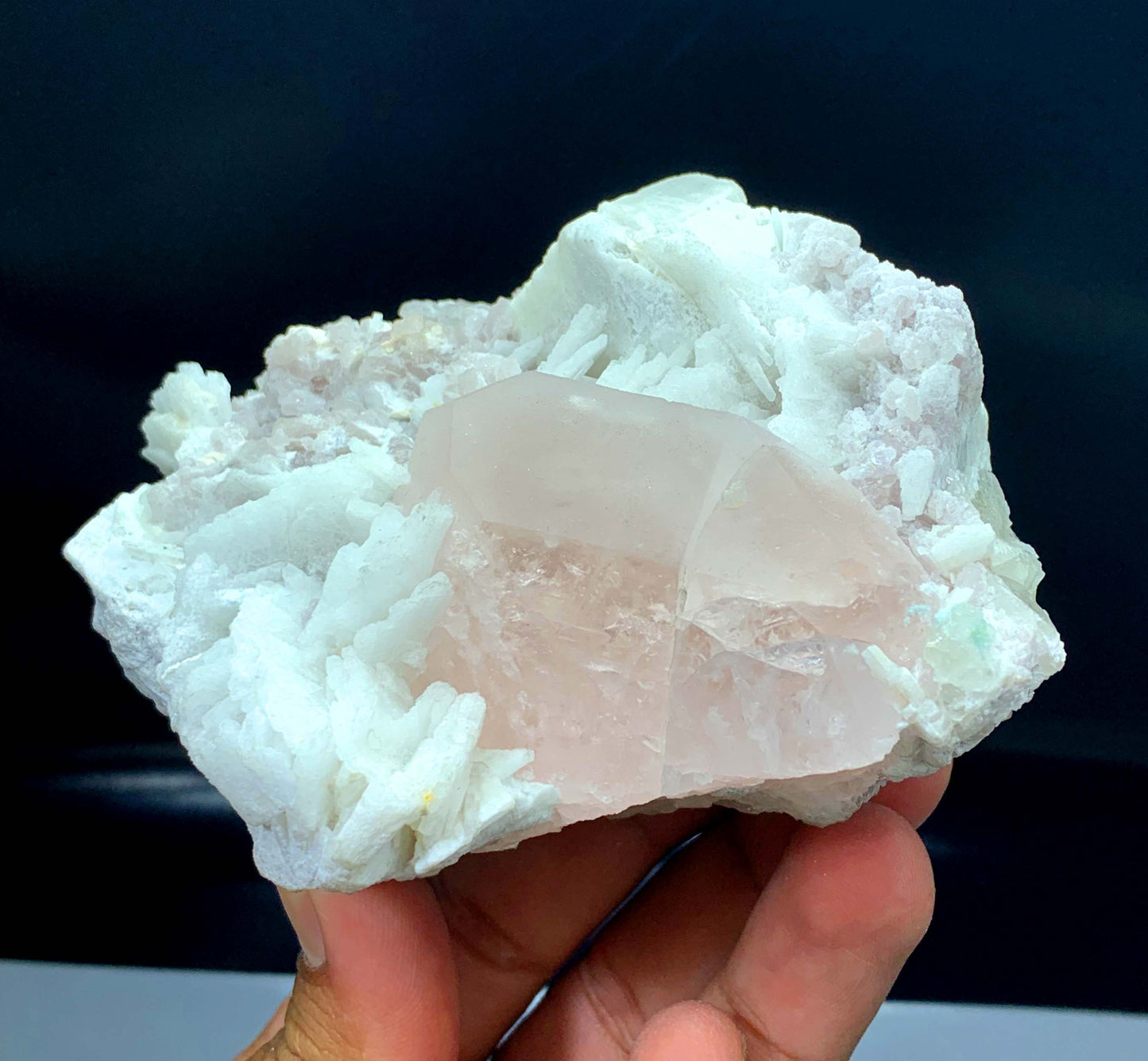 Pink Morganite on Albite Lepidolite and Feldspar from Afghanistan - 674 gram