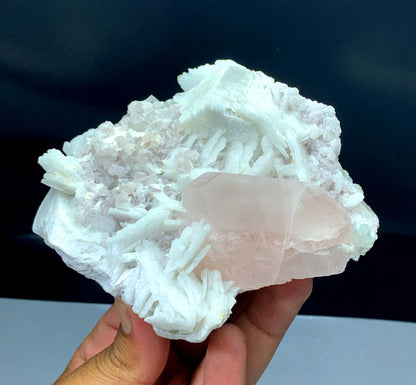 Pink Morganite on Albite Lepidolite and Feldspar from Afghanistan - 674 gram