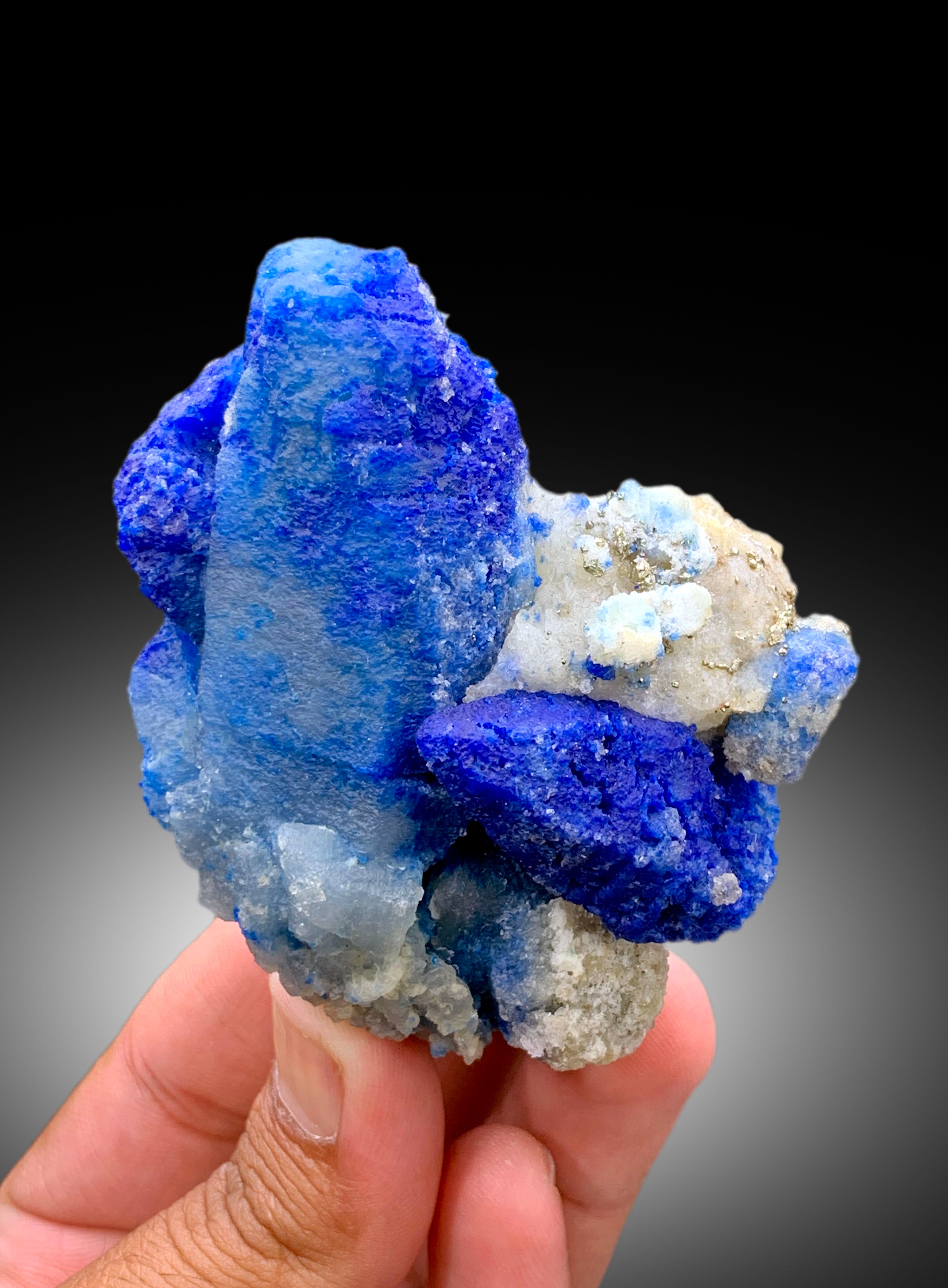 Ink Blue Rare Afghanite Specimen from Badakhshan Afghanistan - 220 gram