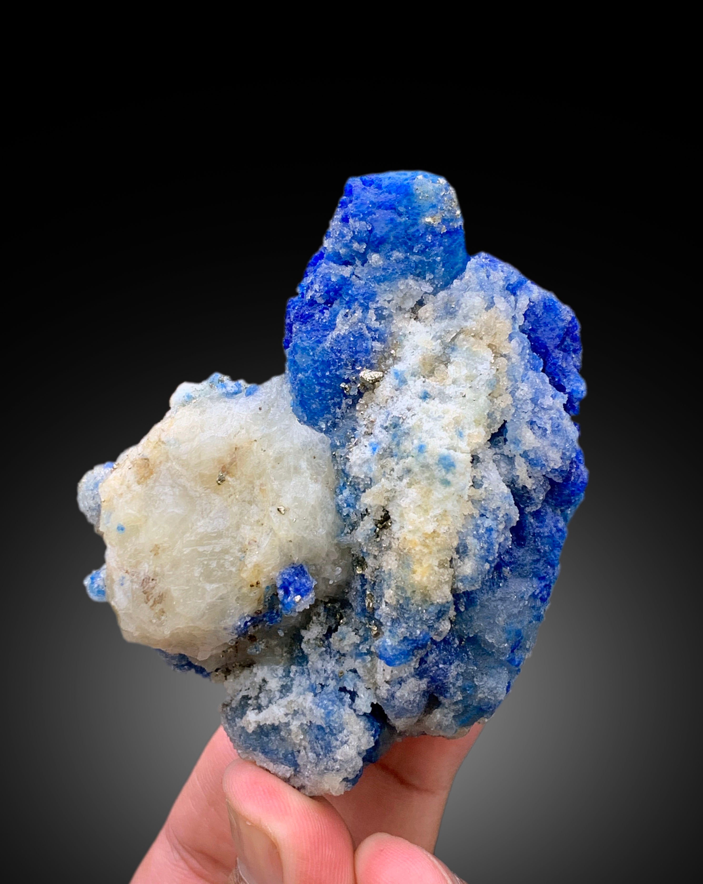 Ink Blue Rare Afghanite Specimen from Badakhshan Afghanistan - 220 gram