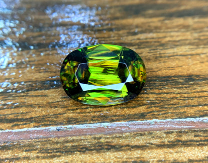 Top Quality Oval Cut Titanite Sphene Gemstone, Sphene Faceted Cut Stone, Loose Gemstone, Jewelry Making - 6.30 CT