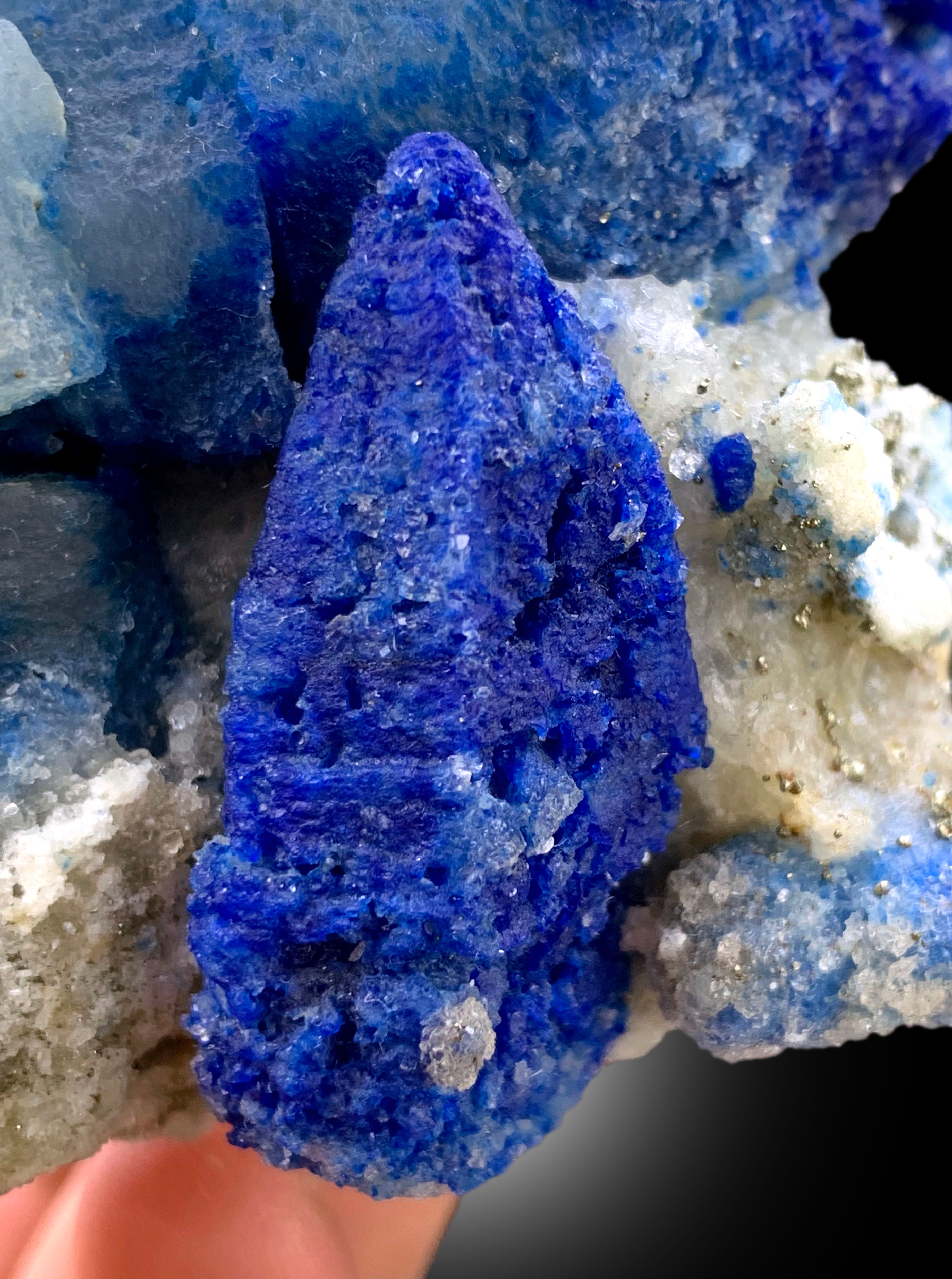 Ink Blue Rare Afghanite Specimen from Badakhshan Afghanistan - 220 gram