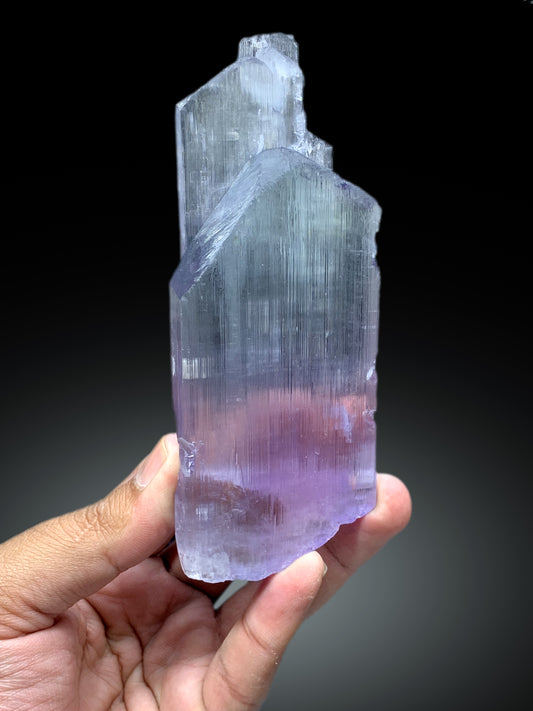 Double Terminated Purple Pink Kunzite Crystal from Nuristan Afghanistan - 299 gram