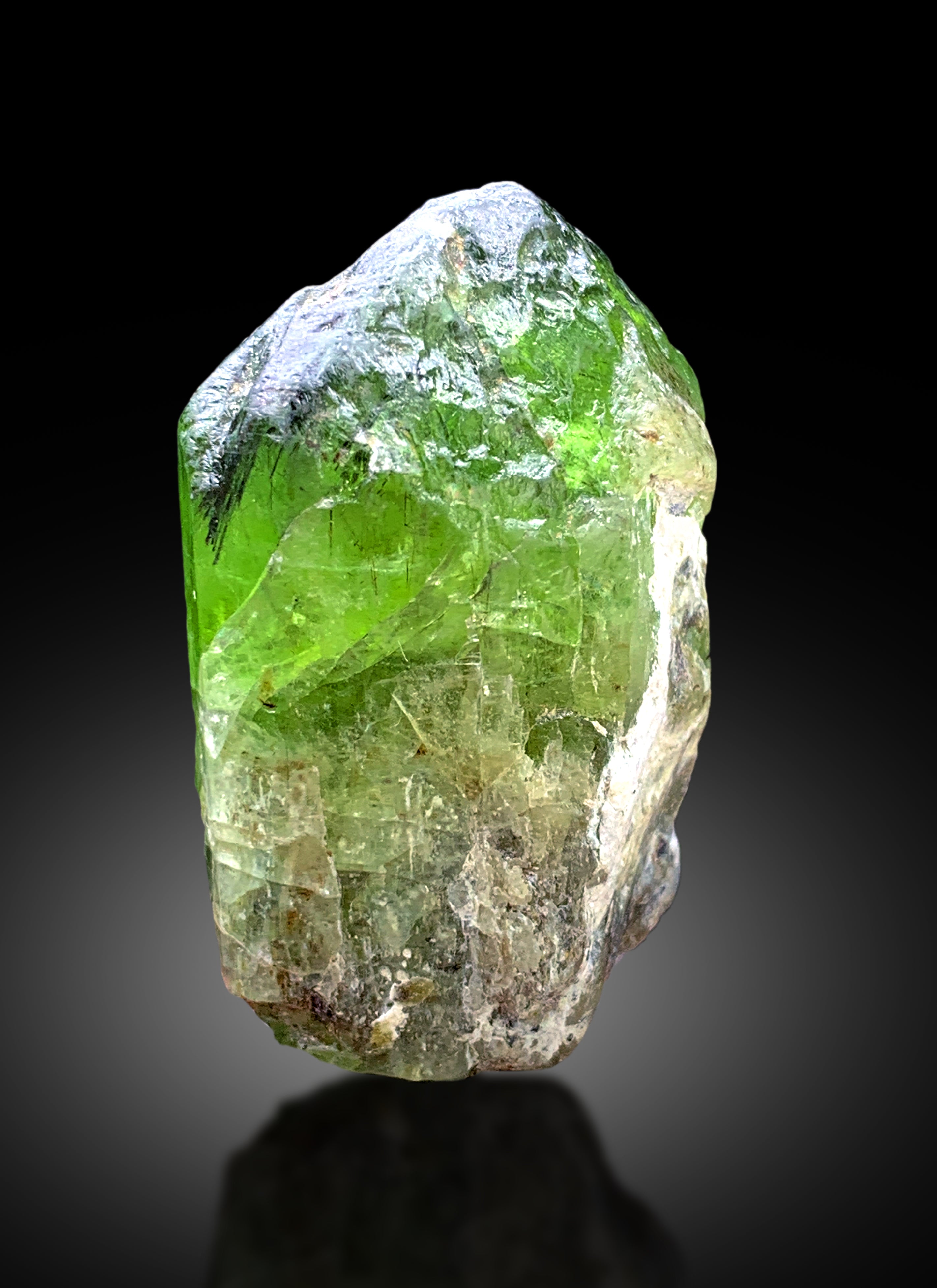 Lush Green Peridot Crystal from Supat valley Pakistan - 61 gram