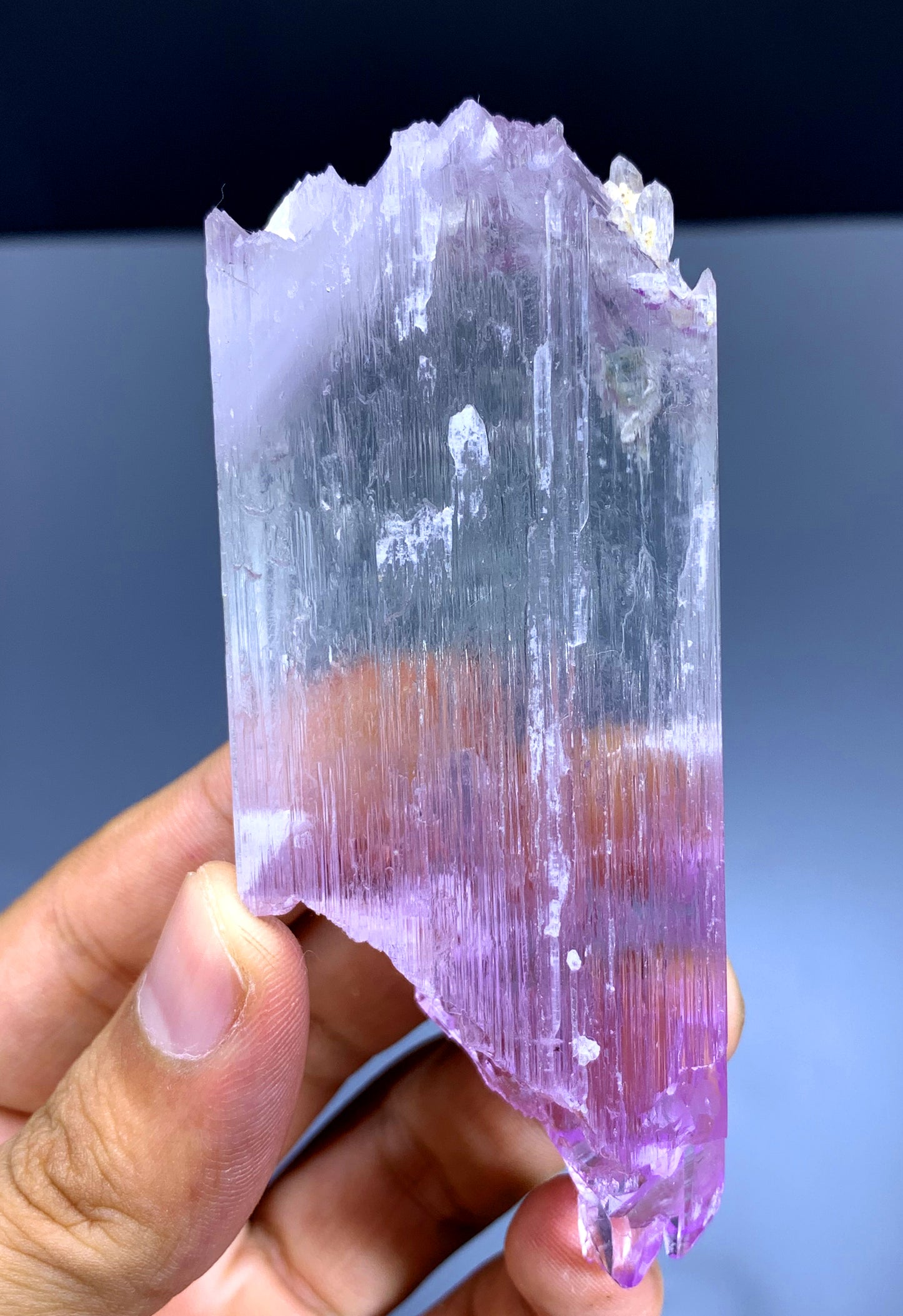 Bicolor Kunzite with Spike Terminations from Afghanistan - 165 gram