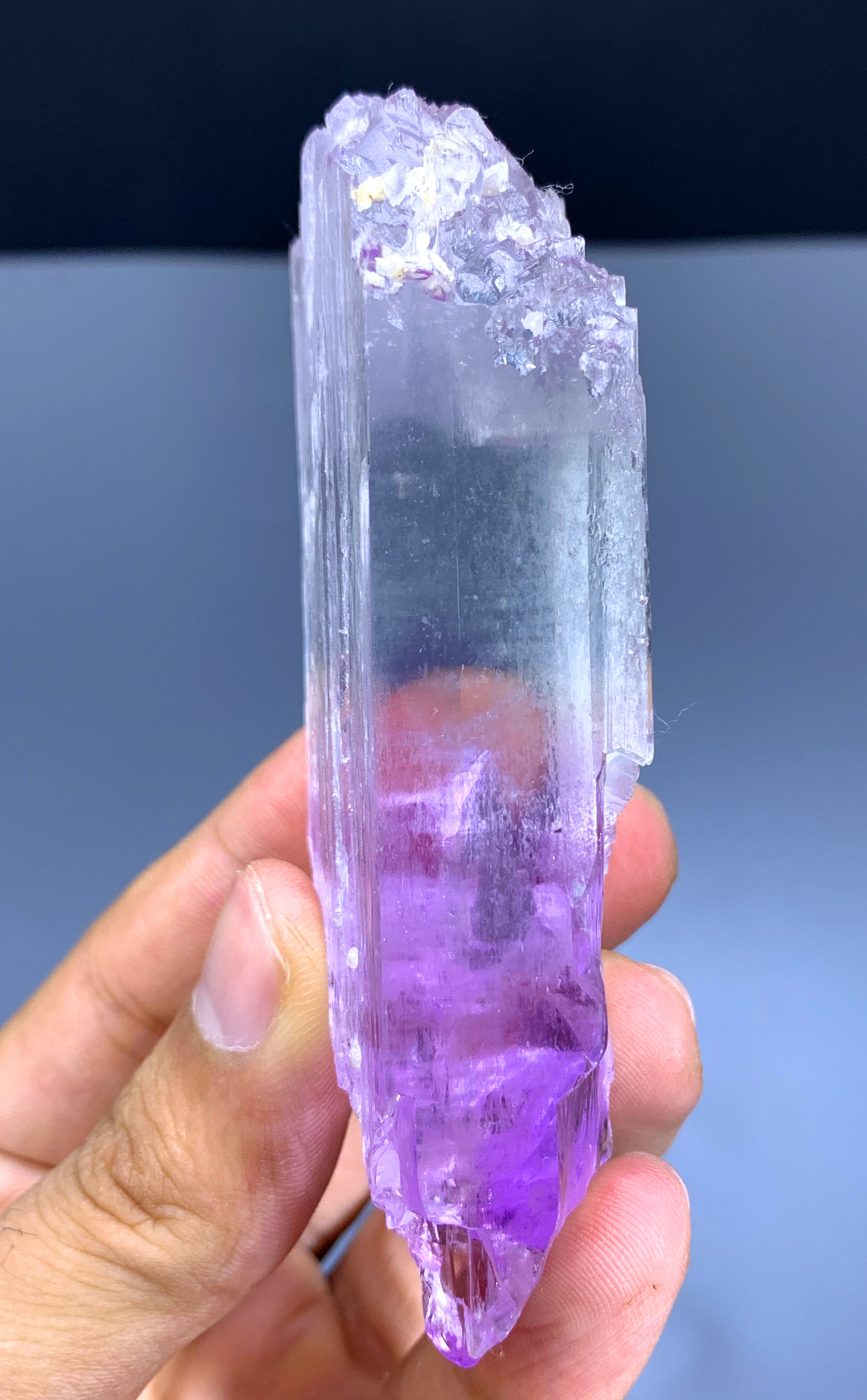 Bicolor Kunzite with Spike Terminations from Afghanistan - 165 gram