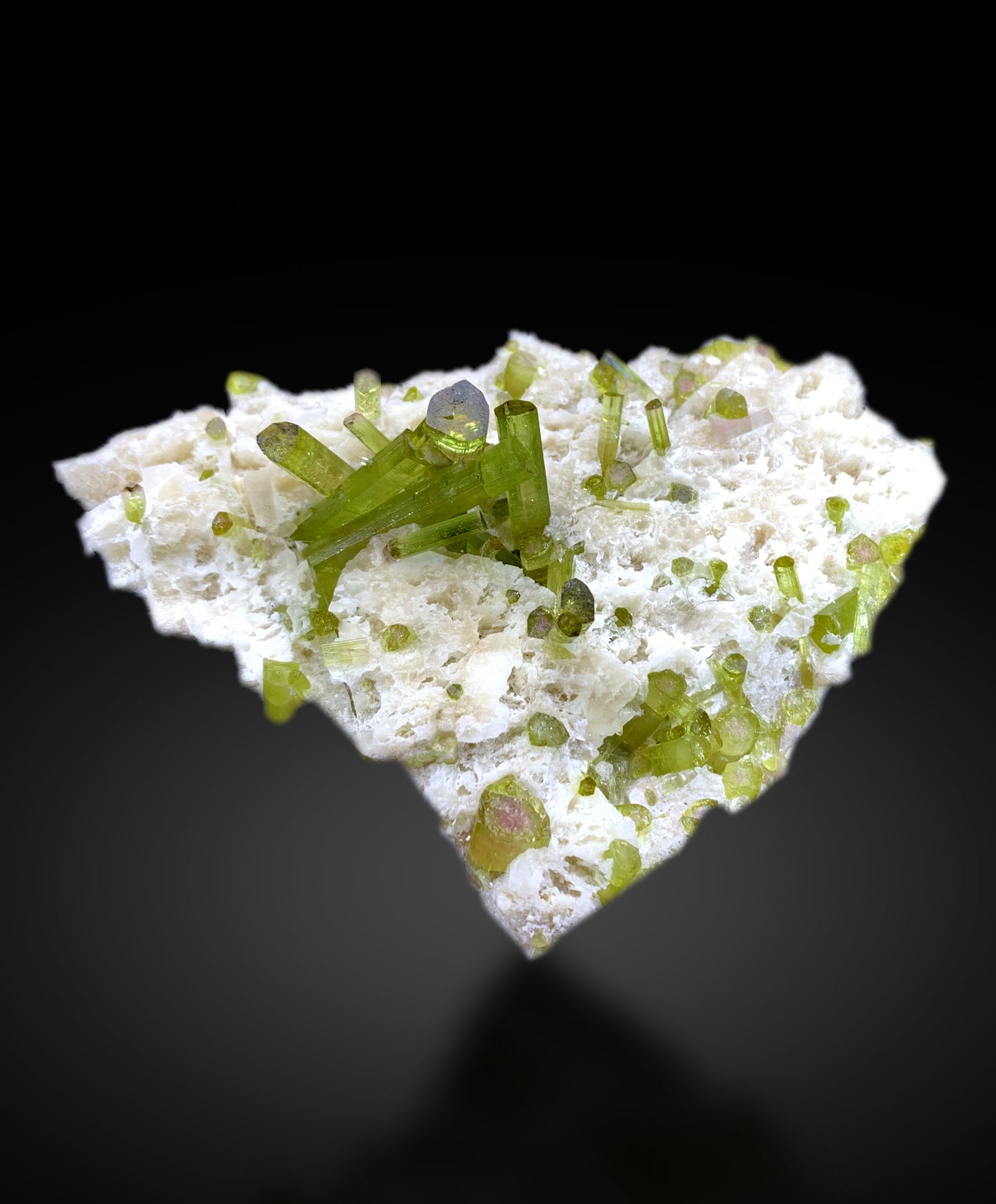 Watermelon Tourmaline Crystals on Feldspar from Afghanistan - 146 gram