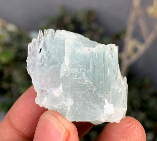 Etched Terminated Bicolor Aquamorganite Crystal From Pakistan - 22 Gram