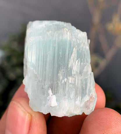 Etched Terminated Bicolor Aquamorganite Crystal From Pakistan - 22 Gram