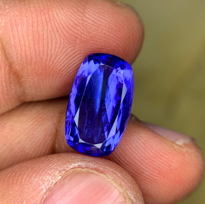 Vivid Blue Color Tanzanite Gemstone, Tanzanite Faceted Cut Stone, Gemstone Jewelry - 6.20 CT