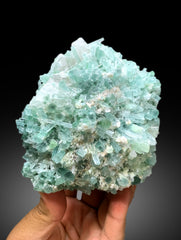 Paraiba Like Color Tourmaline Cluster with Quartz and Lepidolite Specimen from Afghanistan - 857 gram