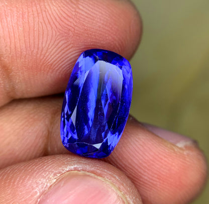 Vivid Blue Color Tanzanite Gemstone, Tanzanite Faceted Cut Stone, Gemstone Jewelry - 6.20 CT
