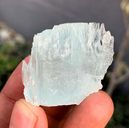 Etched Terminated Bicolor Aquamorganite Crystal From Pakistan - 22 Gram
