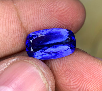 Vivid Blue Color Tanzanite Gemstone, Tanzanite Faceted Cut Stone, Gemstone Jewelry - 6.20 CT