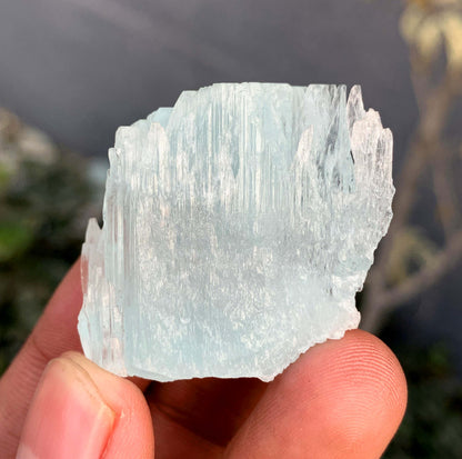 Etched Terminated Bicolor Aquamorganite Crystal From Pakistan - 22 Gram