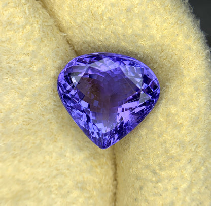 Perfect Heart Shape Blue Tanzanite Gemstone, Loose Gemstone, Natural Tanzanite Faceted Cut Stone - 8.15 CT