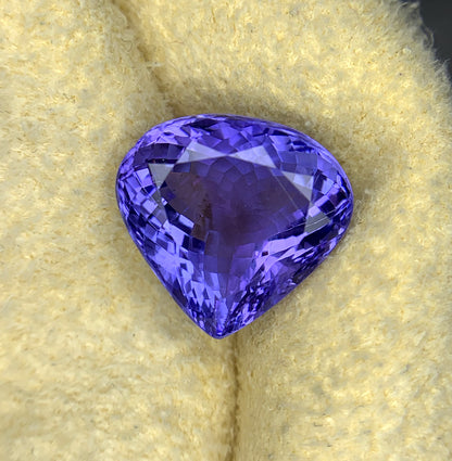 Perfect Heart Shape Blue Tanzanite Gemstone, Loose Gemstone, Natural Tanzanite Faceted Cut Stone - 8.15 CT