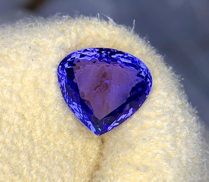 Heart Shape Blue Tanzanite Gemstone, Tanzanite Faceted Cut Stone, Loose Gemstone, Tanzanite Jewelry  - 6.20 CT